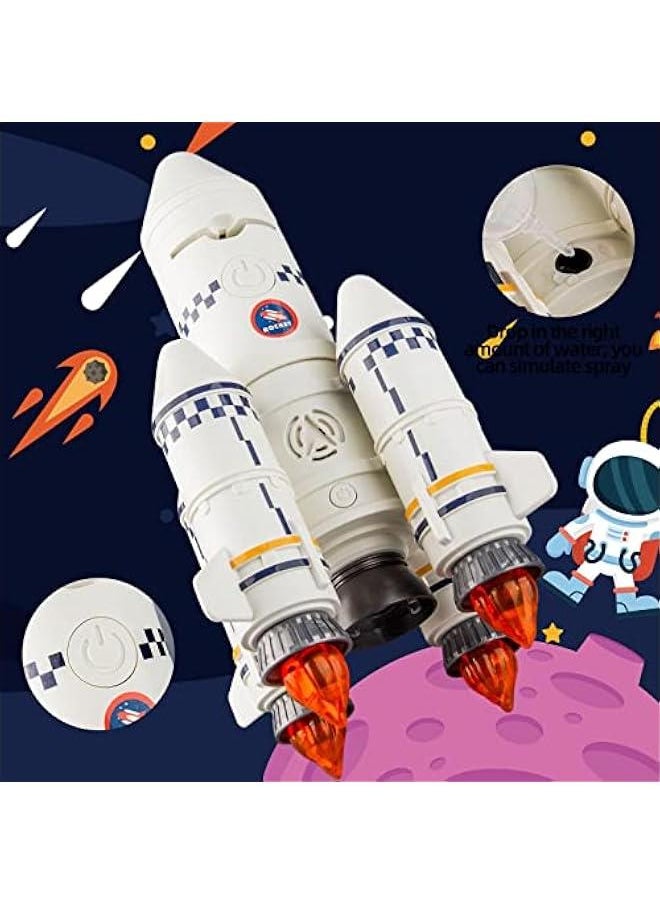 Space Rocket Toys for Kids Space Shuttle Adventure Toys Model Gift 5-in-1 Aerospace Toys with 2 Astronauts, Projection Lamp, Space Adventure Toys Gift for Boys Girls 3+ Years Old