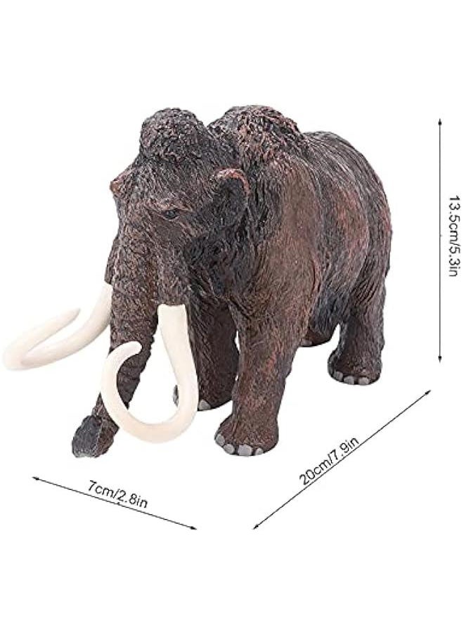 Mini Wildlife Toy Figurine, Animal Figures, Smooth Soft Surface Design Won't Hurt Kids, Cultivate Children's Animals Knowledge, Plastic Simulated Toy for Home Decoration(Ancient Mammoths)