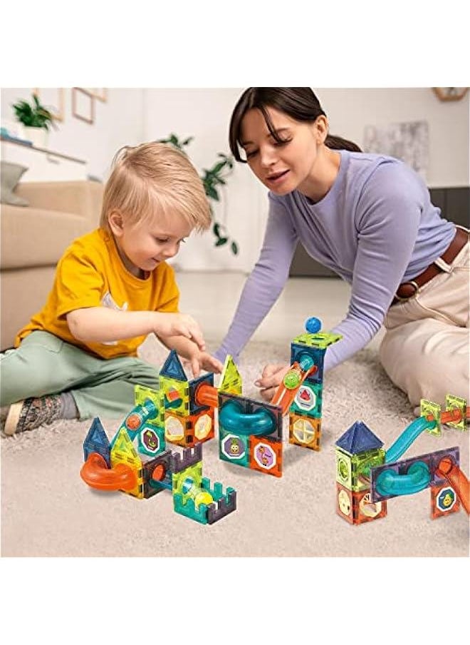 Magnetic Tiles Magnetic Blocks Marble Run STEM Toys for Kids, Boys and Girls