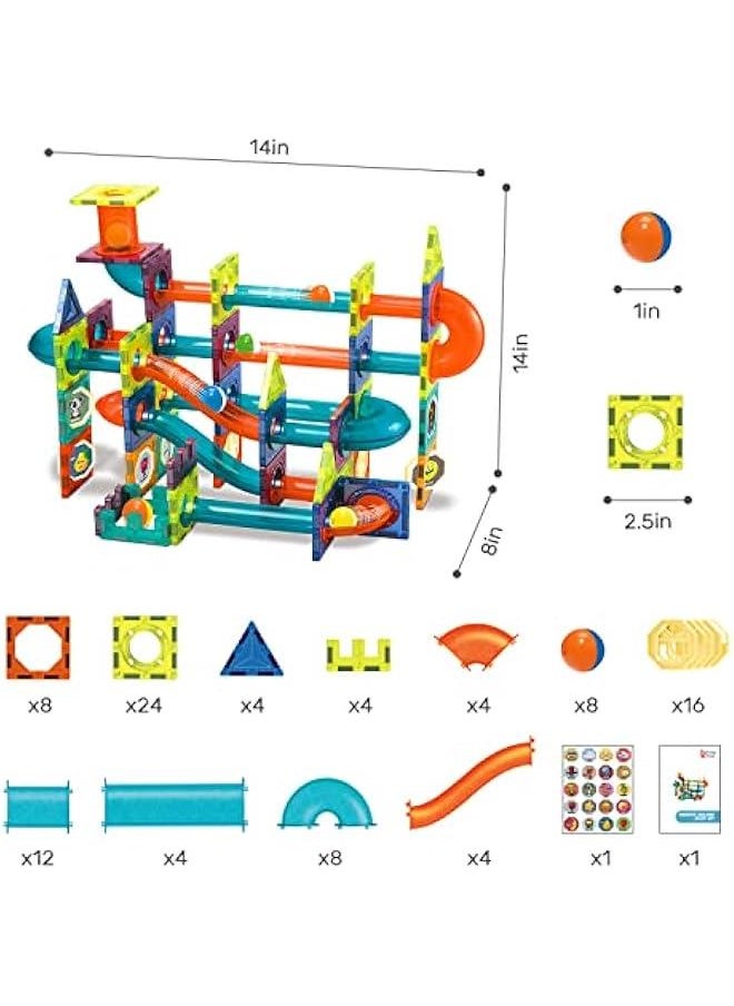 Magnetic Tiles Magnetic Blocks Marble Run STEM Toys for Kids, Boys and Girls