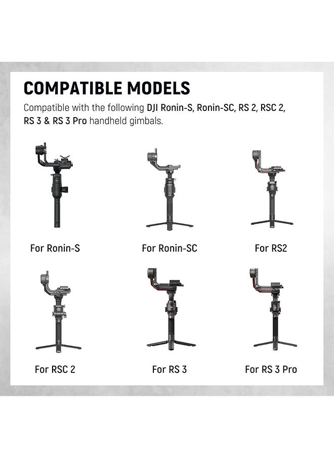 NEEWER Dual Handgrip Compatible with DJI RS4 RS4 Pro RS3 RS3 Pro RS2 RSC2 Ronin S SC Gimbal, Dual Handle Kit with 2 Mini NATO Rails, Quick Release NATO Clamps, 1/4