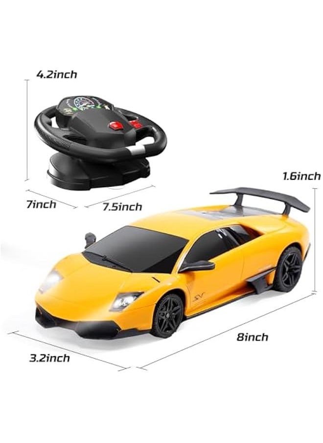 Remote Control Car for Boys, 2.4Ghz Hobby RC Race Car Toys with LED Lights, Ideal Gift for Kids and Adults