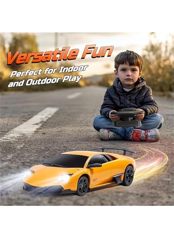 Remote Control Car for Boys, 2.4Ghz Hobby RC Race Car Toys with LED Lights, Ideal Gift for Kids and Adults