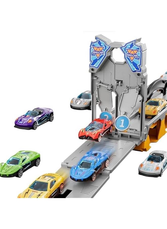 78 inches Transport Truck with 24pcs Die-Cast Cars Toys, Cars Toddler Toys Gifts for 2 3 4 5 6 7 Years Old Boys Girls Kids, Boys Toys Age 3-5 4-7