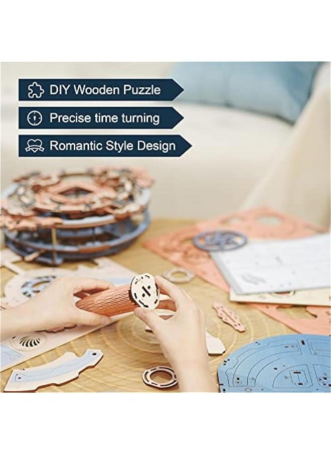 3D Puzzles for Adults Vintage Wooden Pendulum Clock Kits 12, Mechanical Building Model Kits DIY Wall Clock Hobbies for Adults Home Decor Gifts for Teens