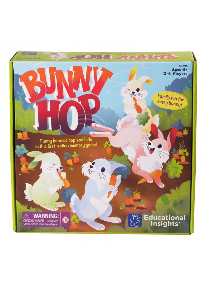 Educational Insights Bunny Hop: Memory & Color Recognition Preschool & Toddler Game, 2-4 Players, Gift for Kids Ages 4+