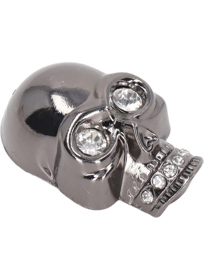 10 Pcs Skull Rivets Punk Style Electroplating DIY Ghost Head Rivets Studs Leather Decoration for Shoes Clothing Bags (Rhinestones)