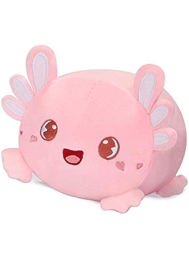 Cute Pink Axolotl Plush Pillow 15.7 Luminous Salamander Axolotl Stuffed Animal, Soft Kawaii Plushies Hugging Plush Squishy Pillow Toy Gifts for Kids Bedding Sleeping