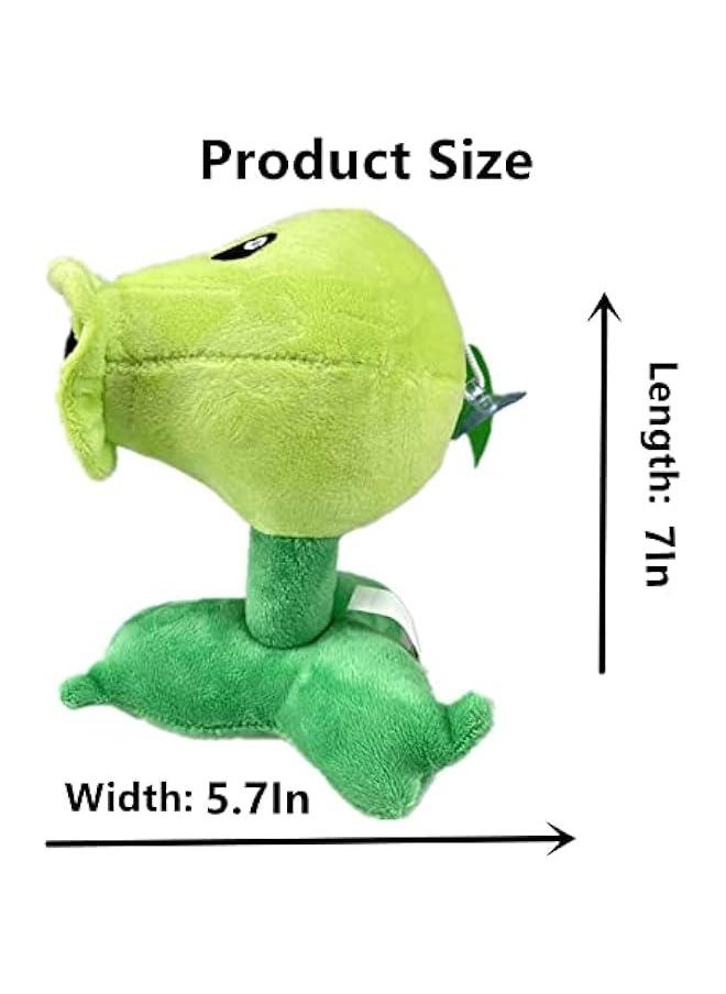 3 PCS Plants and Zombies Peashooter Plush Pea Sets Zombies Toys PVZ Plushies 1 2 Stuffed Soft Doll Pea 3 New