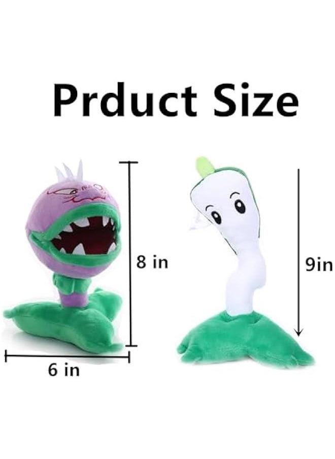 2PCS 7 Plants and Zombies Chomper Plush Zombies Toys PVZ Plushies 1 2 Stuffed Soft Doll Lightning Reed Plant Toy New