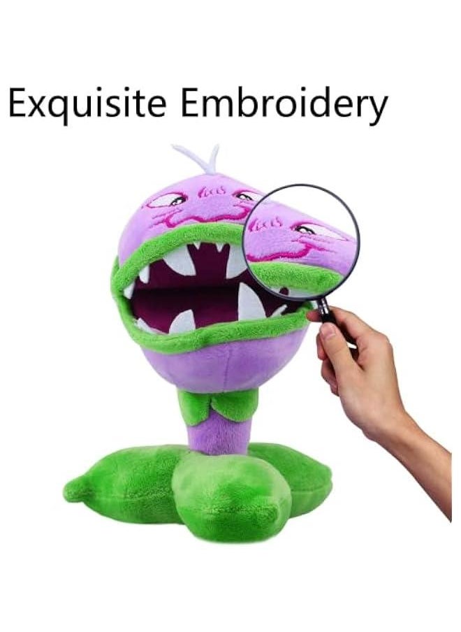 3 Pieces Plants and Zombies vs Plush Toy, 8'' Tall PVZ Stuffed Figure Doll for Children, Great Gifts for Kids and Fans