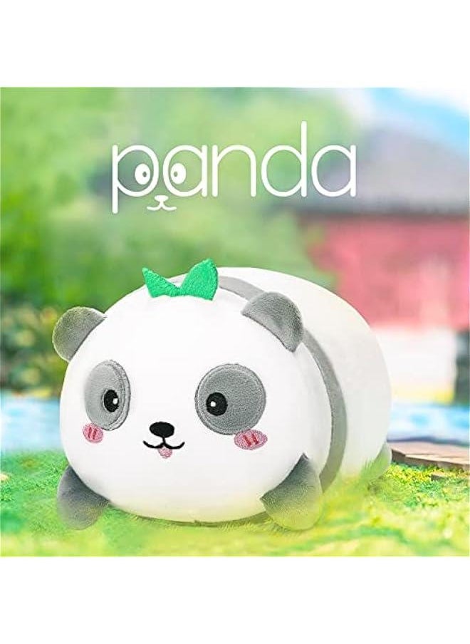 Cute Panda Plush Pillow 8 Bamboo Panda Stuffed Animal, Soft Kawaii Plushies Hugging Plush Squishy Pillow Toy Gifts for Kids Bedding Sleeping