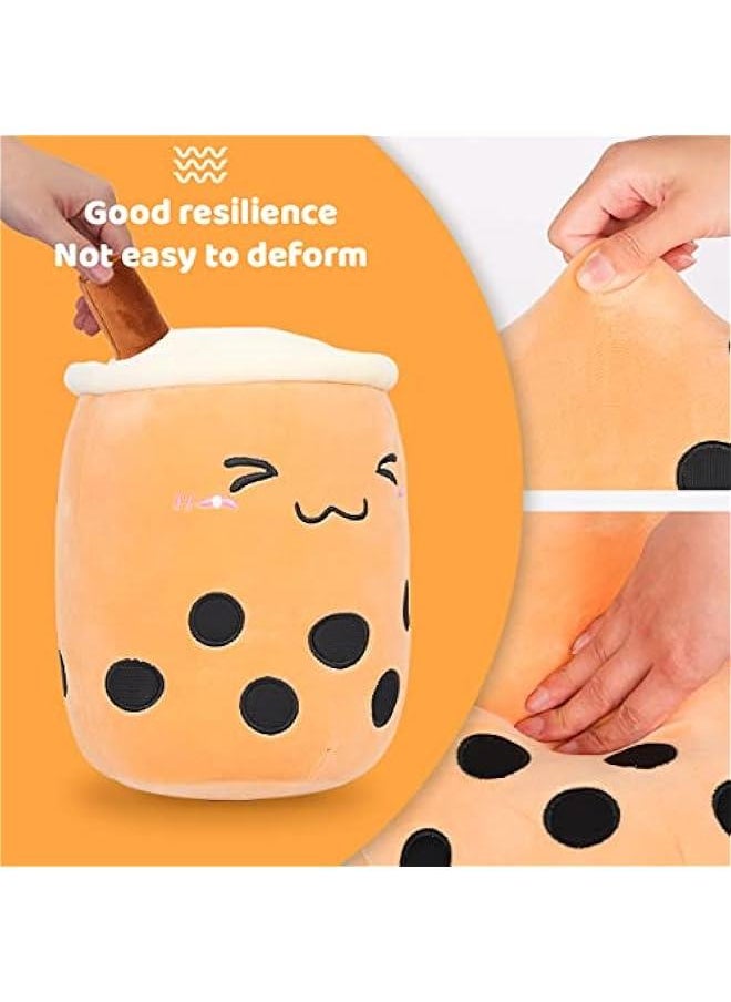 13.7 inch Boba Plush Stuffed Bubble Tea Plushie Cartoon Milk Tea Cup Pillow Big, Soft Kawaii for Kids