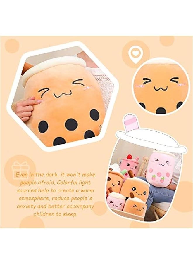 13.7 inch Boba Plush Stuffed Bubble Tea Plushie Cartoon Milk Tea Cup Pillow Big, Soft Kawaii for Kids