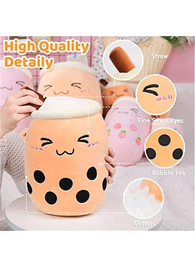 13.7 inch Boba Plush Stuffed Bubble Tea Plushie Cartoon Milk Tea Cup Pillow Big, Soft Kawaii for Kids