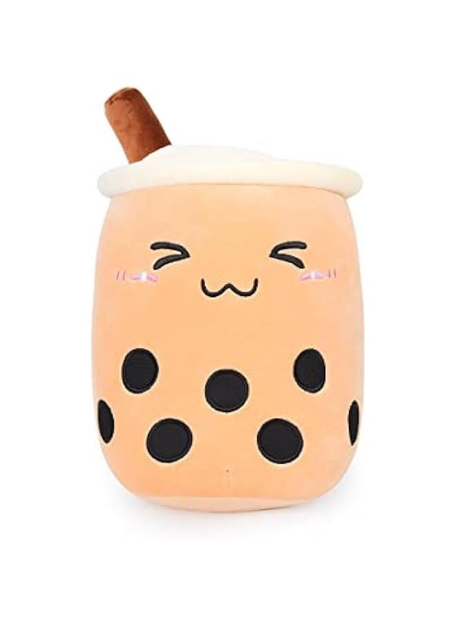 13.7 inch Boba Plush Stuffed Bubble Tea Plushie Cartoon Milk Tea Cup Pillow Big, Soft Kawaii for Kids