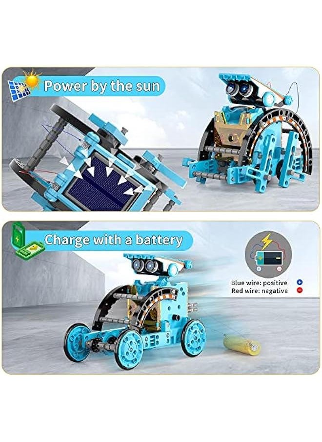 12-in-1 STEM Solar Robot Kit Toys Gifts for Kids 8 9 10 11 12 13 Years Old, Educational Building Science Experiment Set Birthday for Kids Boys Girls