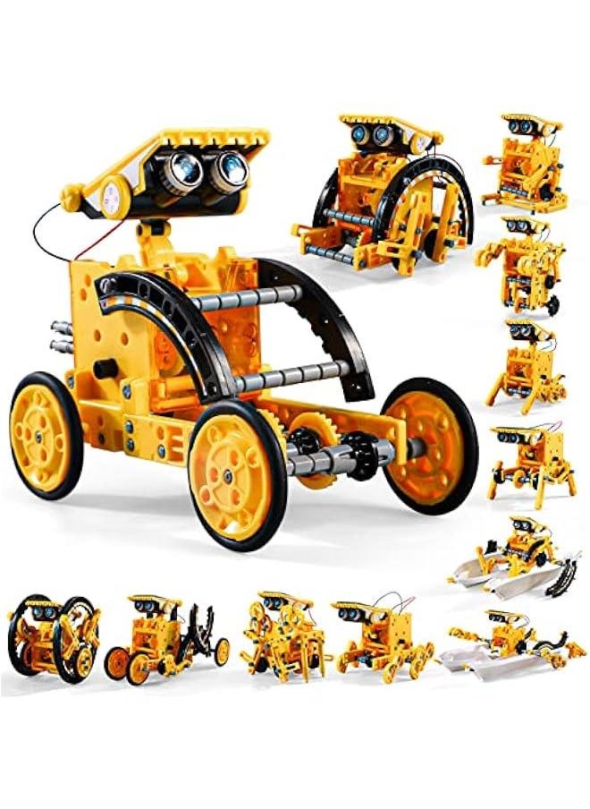 12-in-1 STEM Solar Robot Kit Toys Gifts for 8 9 10 11 12 13 Year Old Kids Boys Girls, Robot Building Education Science STEM Project Toys Kit Gifts for Kids Boys, Solar Powered by The Sun