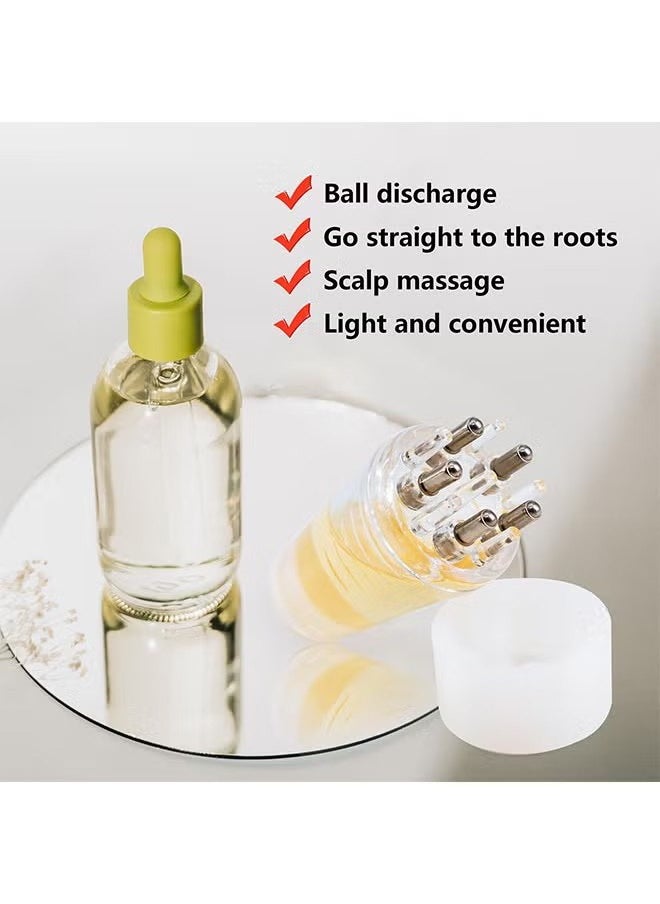 Hair Oil Applicator, Scalp Applicator Comb, Ball Root Comb Applicator Bottle Scalp Massager Hair Growth, Hair Massager for Hair Growth, Ball Hair Oil Applicator Bottle