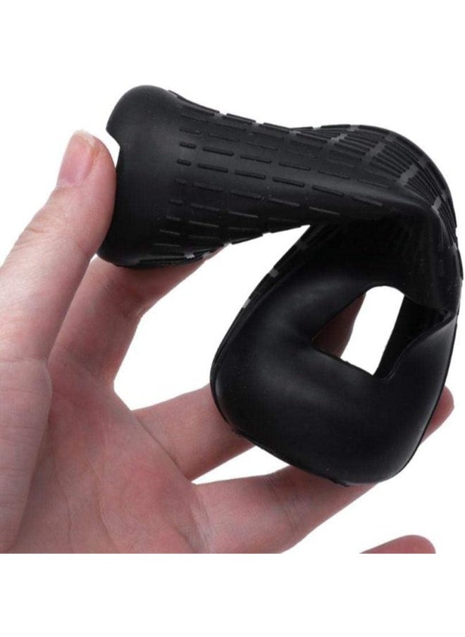 Silicone Protective Case and Wrist Strap Compatible for Wii Remote Controller (Black)