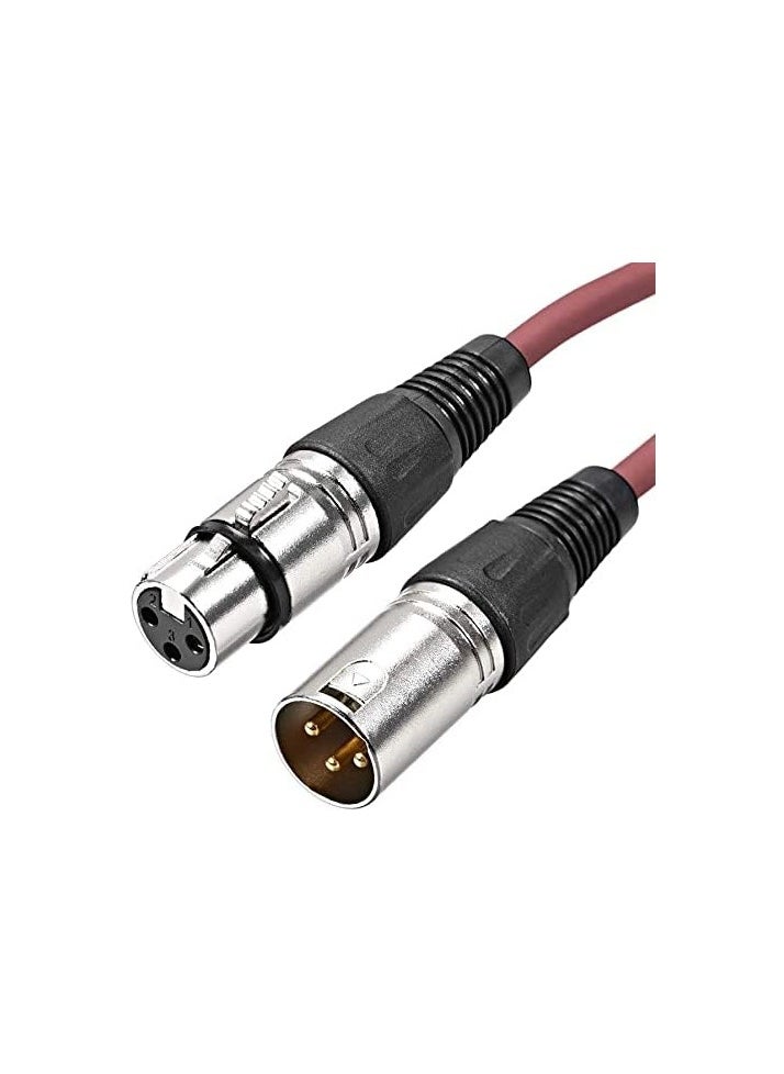 XLR Male to XLR Female Cable Line for Microphone Video Camera Sound Card Mixer Silver Tone XLR Brown Line 2M 6.56ft