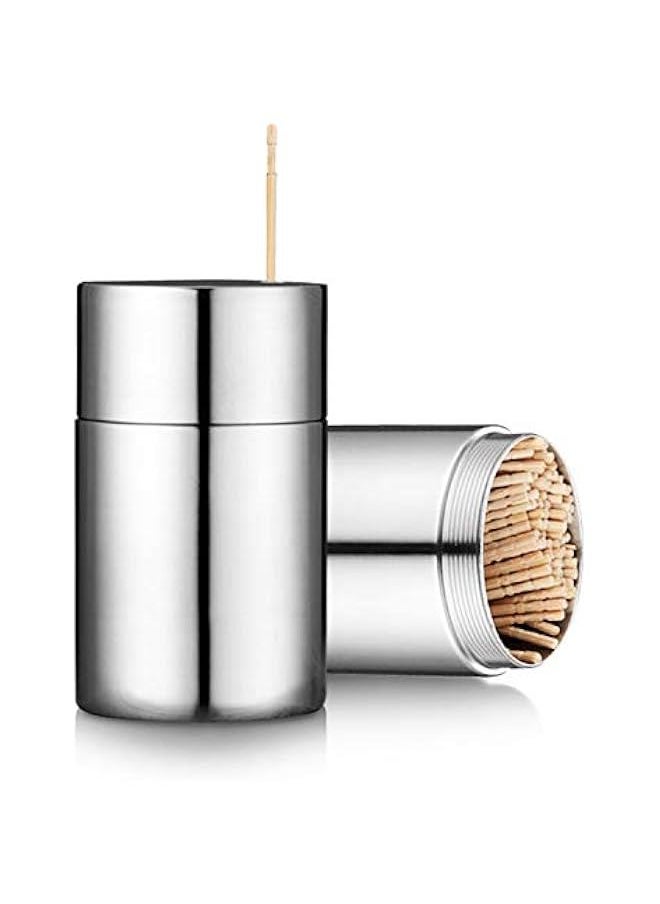 Toothpicks Holder Dispenser Stainless Steel (Chromed)