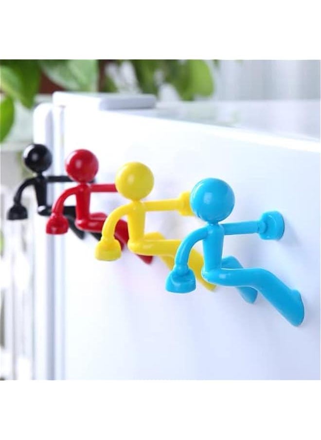 4Pcs Refrigerator Magnets Men, Cute and Colorful Fridge Magnet Man,Solid Magnetic People Magnets for Adults Lockers,Fridge, Office,Whiteboard Decoration