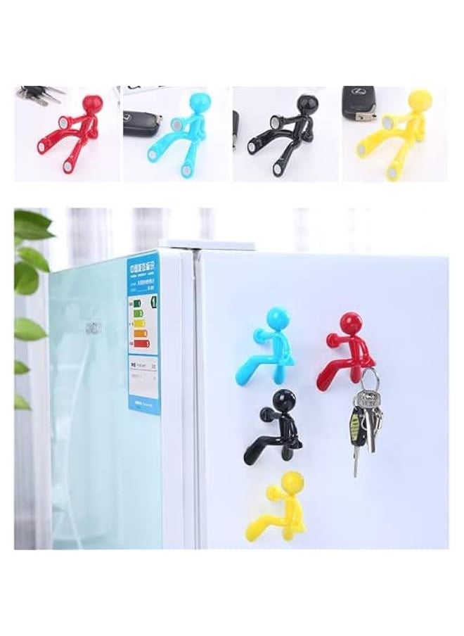 4Pcs Refrigerator Magnets Men, Cute and Colorful Fridge Magnet Man,Solid Magnetic People Magnets for Adults Lockers,Fridge, Office,Whiteboard Decoration