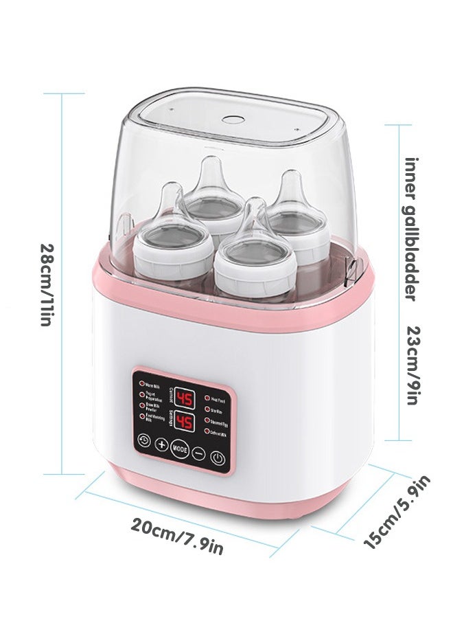 Baby Bottle Warmer, 8-in-1 Multifunction Breast Milk Warmer with Remote, Fast Baby Food Heater and Defrost Warmer with Timer, LCD Display Accurate Temperature Adjustment