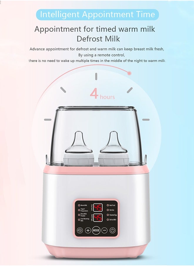 Baby Bottle Warmer, 8-in-1 Multifunction Breast Milk Warmer with Remote, Fast Baby Food Heater and Defrost Warmer with Timer, LCD Display Accurate Temperature Adjustment