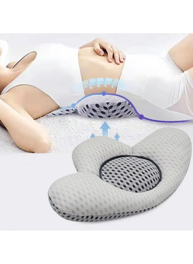 Lumbar Pillow Quick Rebound Improve Spinal Posture Sleeping 3D Extended Buckwheat Lumbar Hull Functional Pillow Bedroom Supply