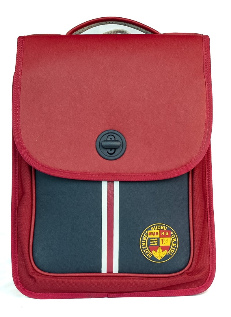 Nohoo Ergonomic Spine Protection School Backpack for 0-5 Grade Primary Student - 11 - Inch - Preppy Red