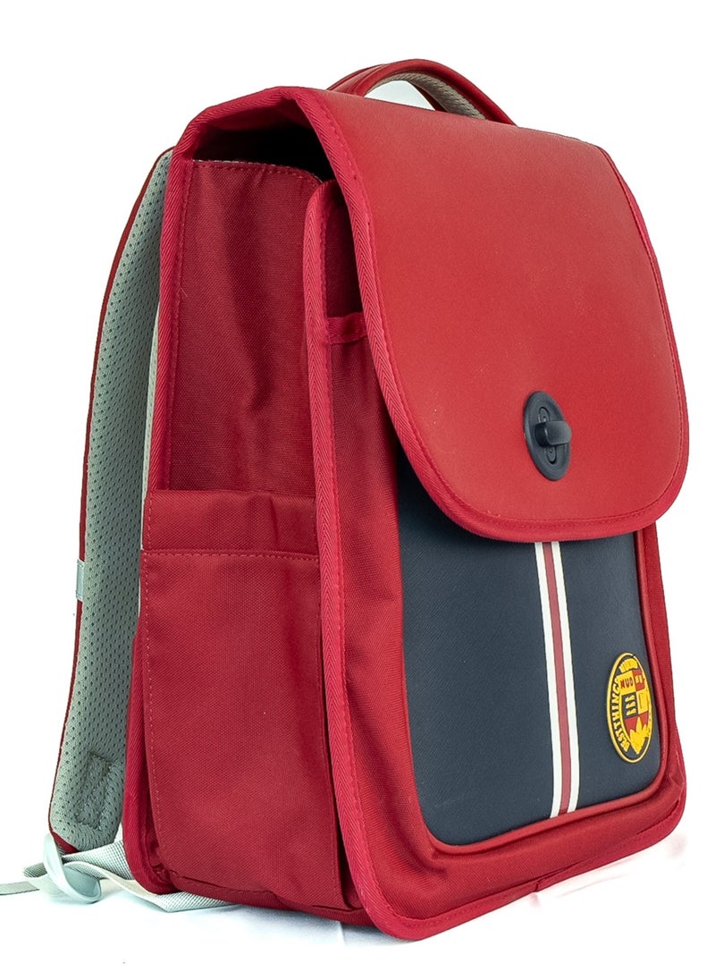 Nohoo Ergonomic Spine Protection School Backpack for 0-5 Grade Primary Student - 11 - Inch - Preppy Red