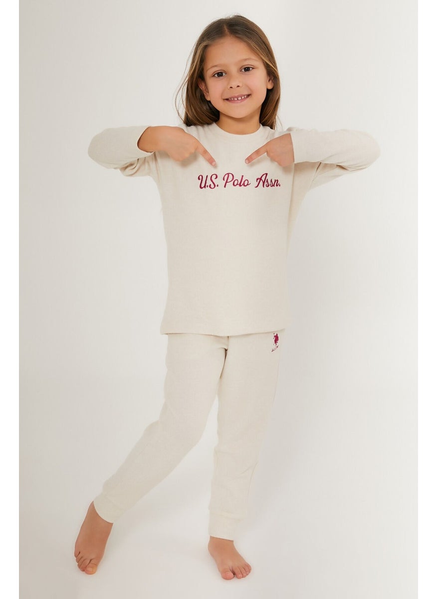 BASE. Polo Assn. Shine White Girl's Tracksuit Set