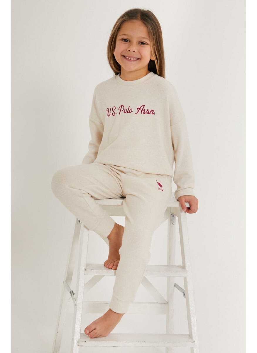 BASE. Polo Assn. Shine White Girl's Tracksuit Set