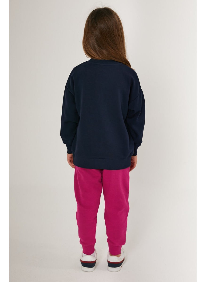 BASE. Polo Assn. Clubs Navy Blue Girls' Tracksuit Set