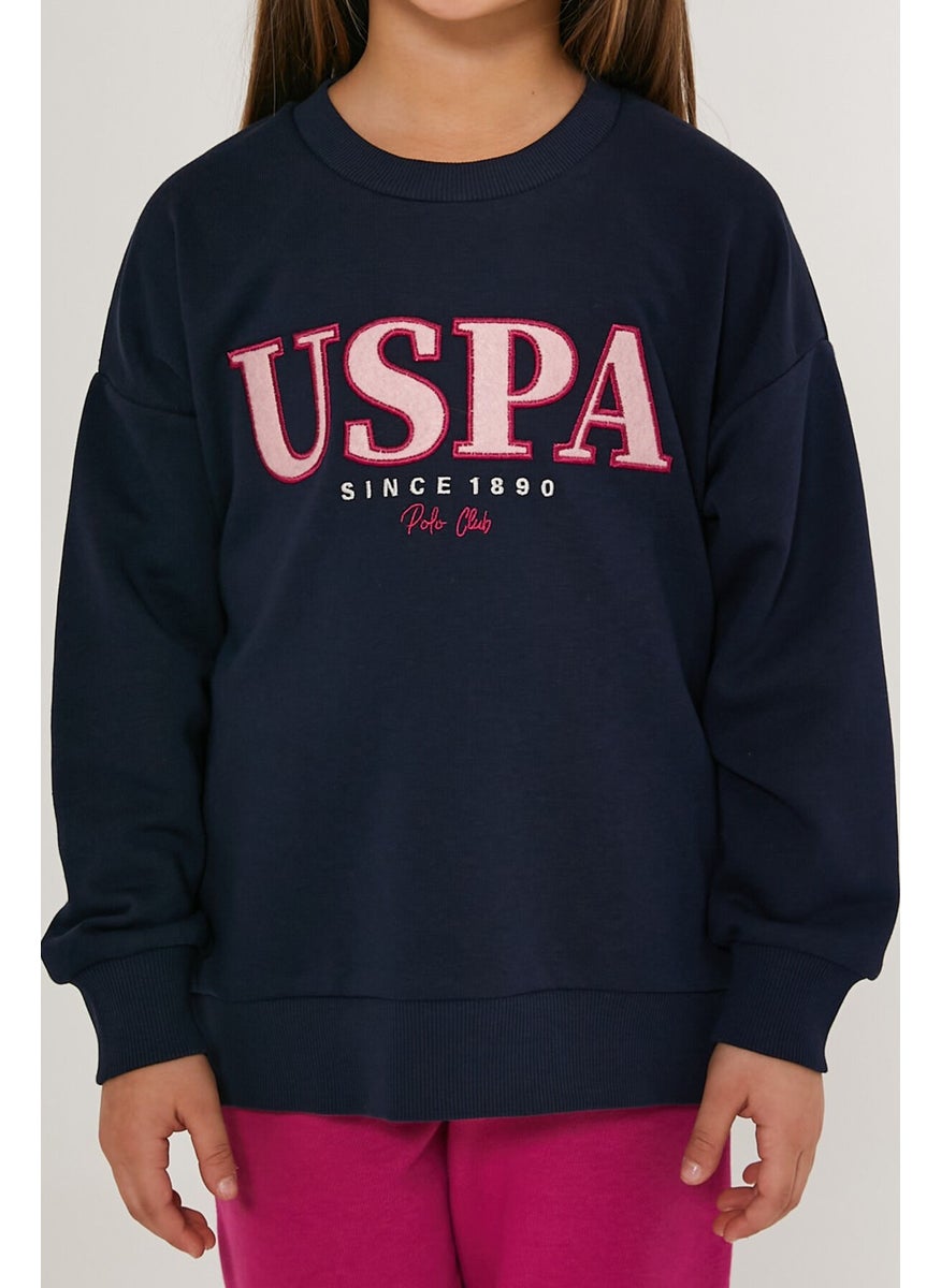 BASE. Polo Assn. Clubs Navy Blue Girls' Tracksuit Set