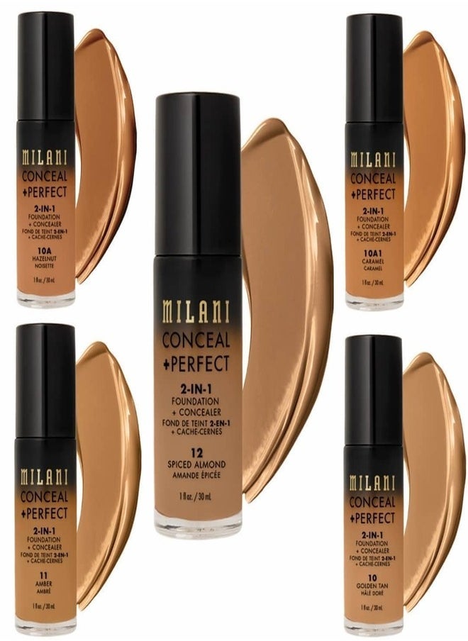 Milani Conceal + Perfect 2-In-1 Foundation + Concealer, 10 Golden Tan 30ml