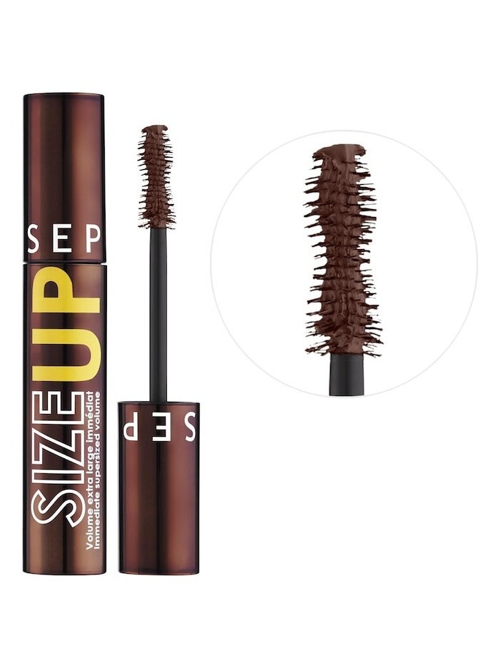 SEPHORA COLLECTION Size Up Mascara - Supersized Volume, Brown, 12.5ml | Long-Lasting & Smudge-Proof