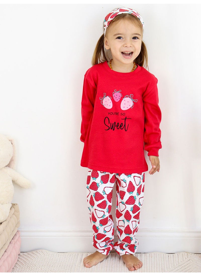 1-5 Years Old Girl Eye Patch Pajama Set