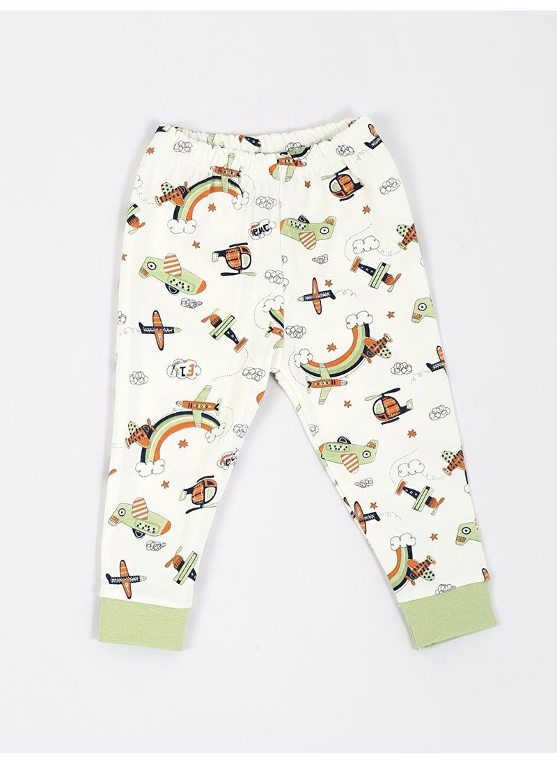 Crew Neck Long Sleeve Printed Boy Pajama Set