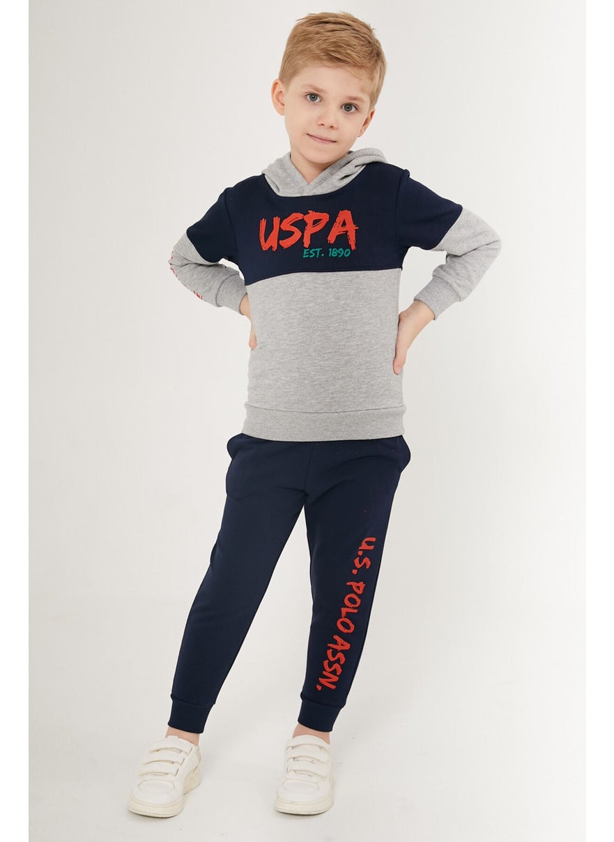 BASE. Polo Assn. Live Gray Navy Blue Boy's Tracksuit Set