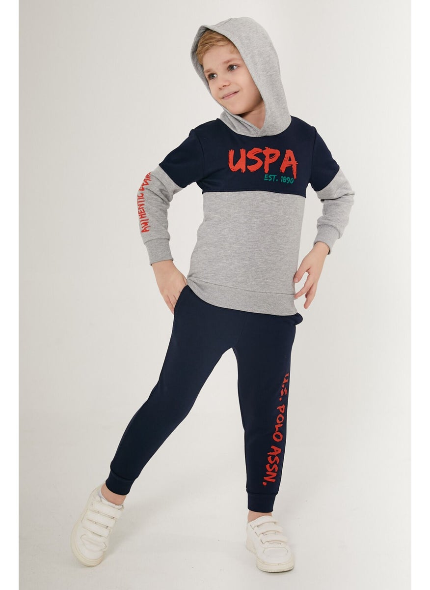 BASE. Polo Assn. Live Gray Navy Blue Boy's Tracksuit Set