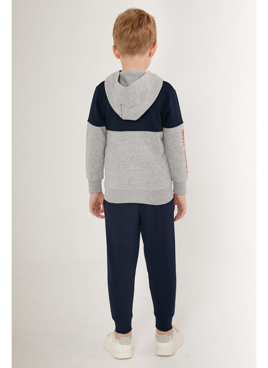 BASE. Polo Assn. Live Gray Navy Blue Boy's Tracksuit Set
