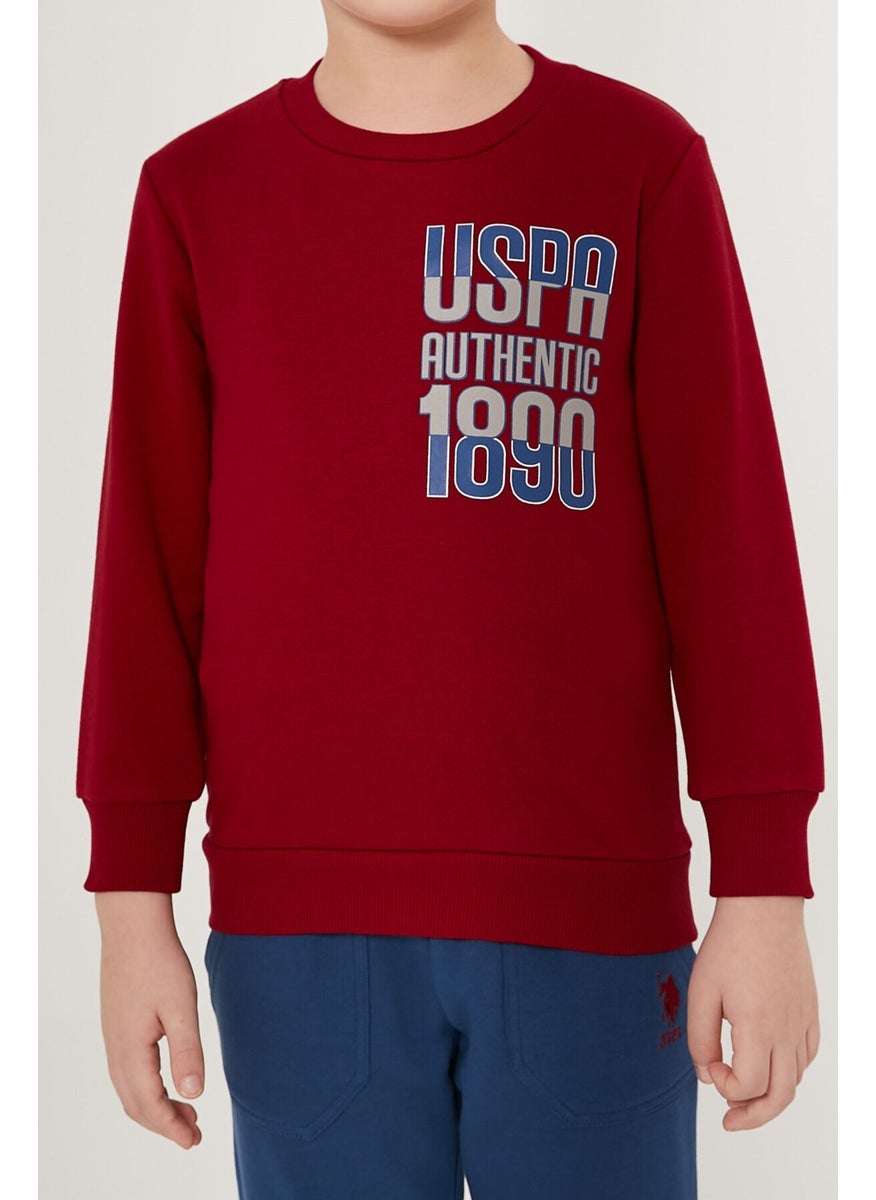 BASE. Polo Assn. Originals Burgundy Boy's Tracksuit Set