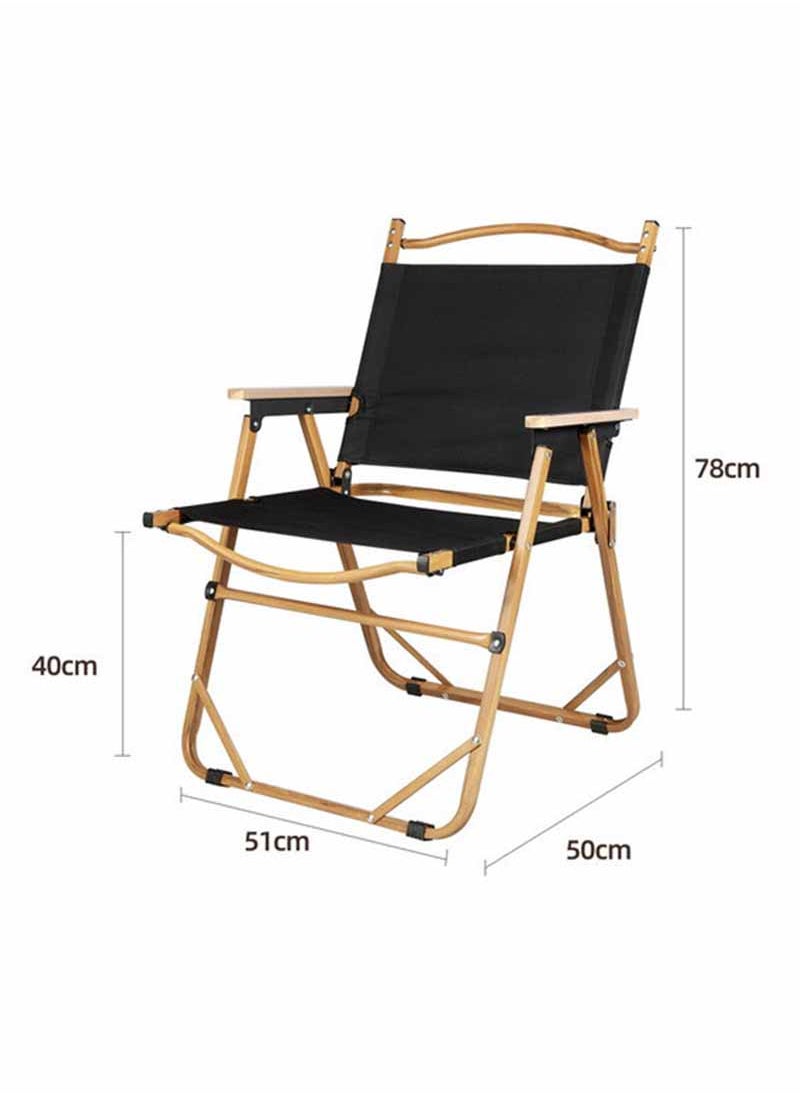 Outdoor Portable Waterproof Oxford Cloth Folding Chair, Suitable for Camping, Seaside, and Outdoor Activities 51*50*78CM
