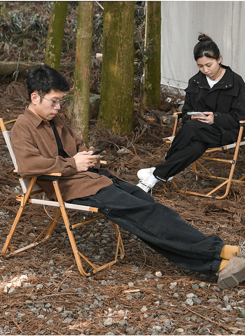 Outdoor Portable Waterproof Oxford Cloth Folding Chair, Suitable for Camping, Seaside, and Outdoor Activities 51*50*78CM