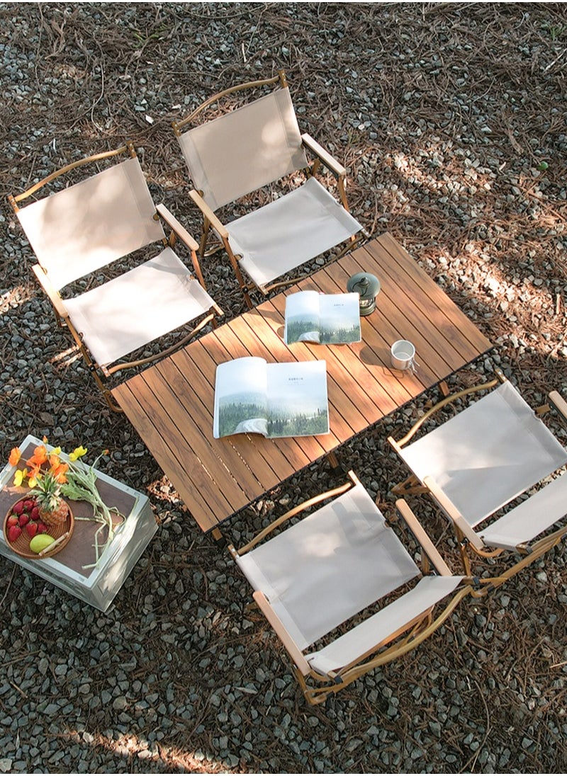 Outdoor Portable Waterproof Oxford Cloth Folding Chair, Suitable for Camping, Seaside, and Outdoor Activities 51*41*61CM