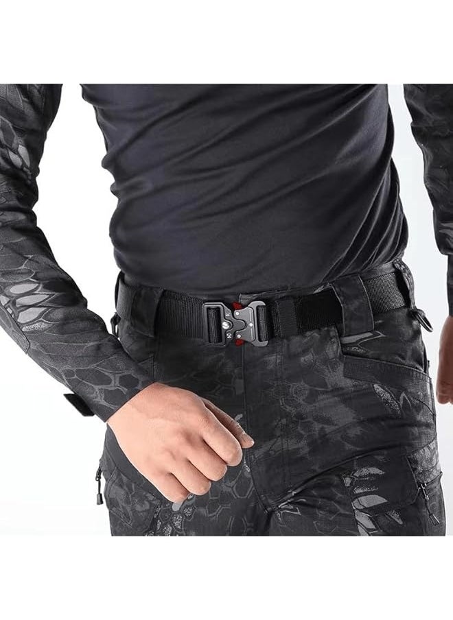 Style Tactical Belts for Men Adjustable Military Style Quick Release Metal Buckle Belt, 1.5