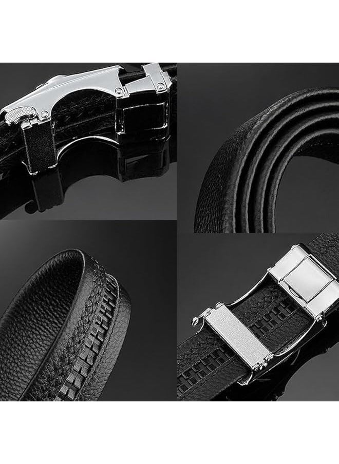 Men's alloy diamond studded automatic buckle belt, suitable for middle-aged and young waist belt, versatile for business, suitable for people under 180 pounds with gift box